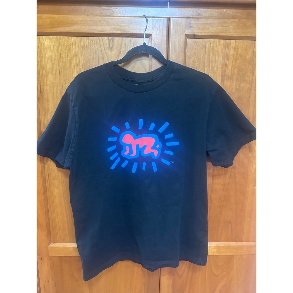 Uniqlo UT Archive Keith Haring Radiant Baby Graphic T-Shirt Mens Large Black